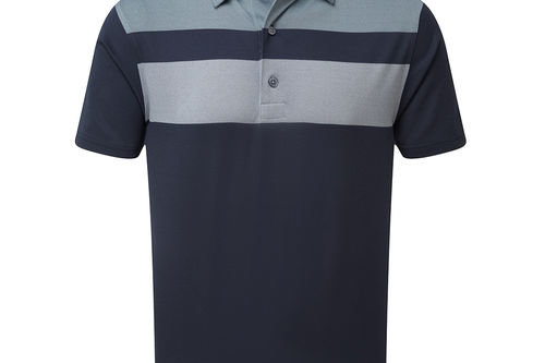 FootJoy Double Block Birdseye Pique Golf Polo Shirt - Image 1