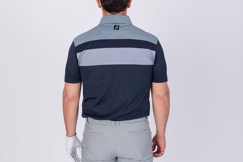 FootJoy Double Block Birdseye Pique Golf Polo Shirt - Image 4