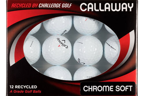 Challenge Golf Mens White ChromeSoft Recycled Pack of 12 Balls - Image 1