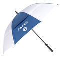 Fazer  White and Navy Blue Logo Print Dual Canopy Golf Umbrella - Image 1
