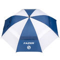 Fazer  White and Navy Blue Logo Print Dual Canopy Golf Umbrella - Image 2