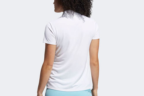 adidas Golf HEAT.RDY Zip Short Sleeve Ladies Golf Polo Shirt - Image 3