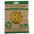 BrandFusion Mens Yellow Graduated Biodegradable Wooden Golf Tees - Image 1