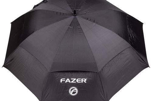 Fazer Black Logo Print Dual Canopy Golf Umbrella - Image 2