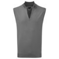 Palm Grove Mens Charcoal Grey 1/4 Zip Golf Sweater Vest - Image 2