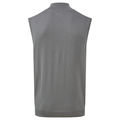 Palm Grove Mens Charcoal Grey 1/4 Zip Golf Sweater Vest - Image 4
