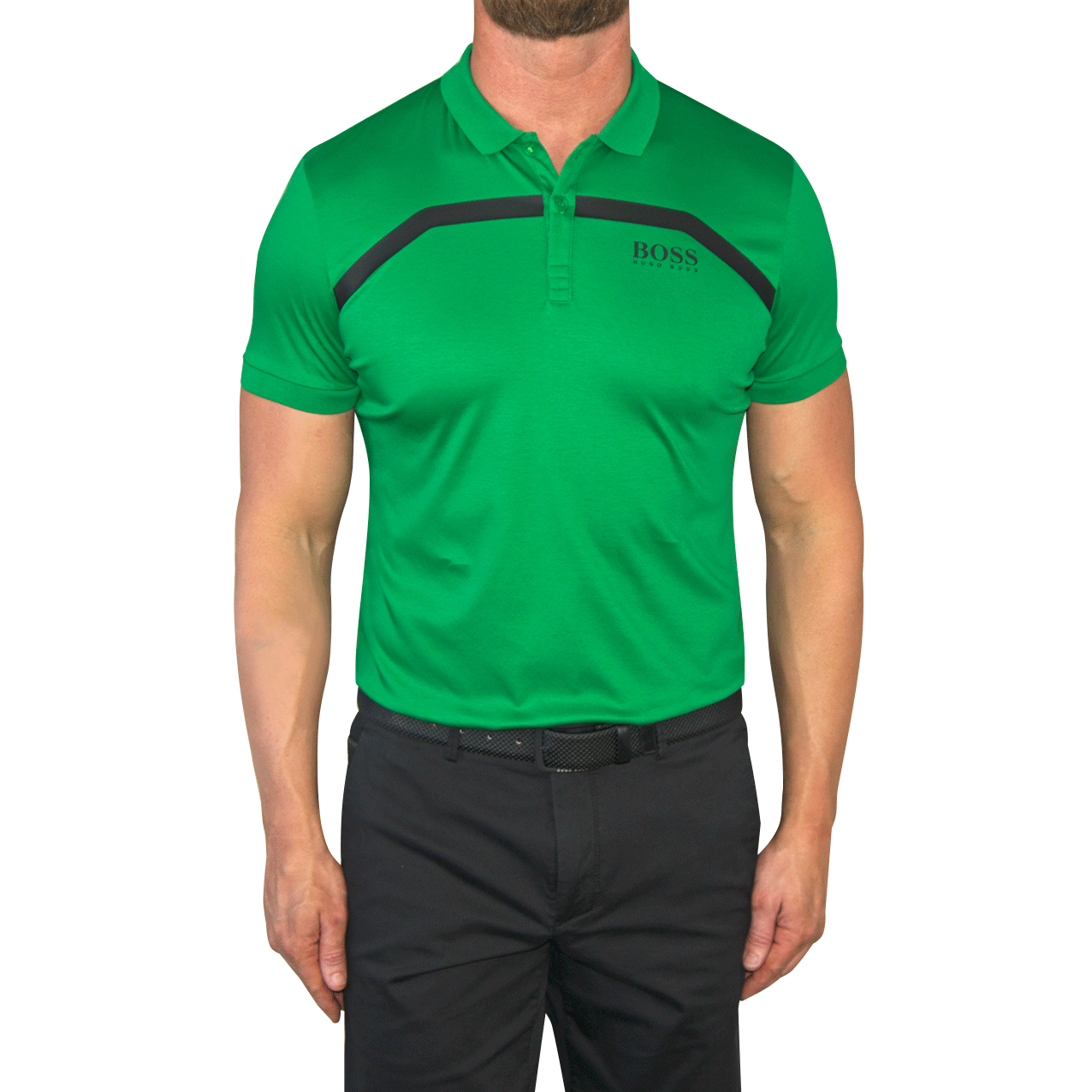 Hugo Boss Green Paule Pro 1 Golf Shirt Open Green just 143.00, save