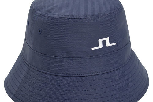 J.Lindeberg Mens Navy Blue Comfortable Embroidered Golf Bucket Hat - Image 2