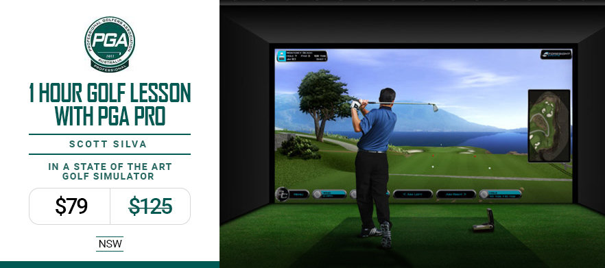 Golf Coaching Special with PGA Professional Scott Silva in a State of the Art Golf Simulator!  <em>Normal price $125,  this offer $85.</em>