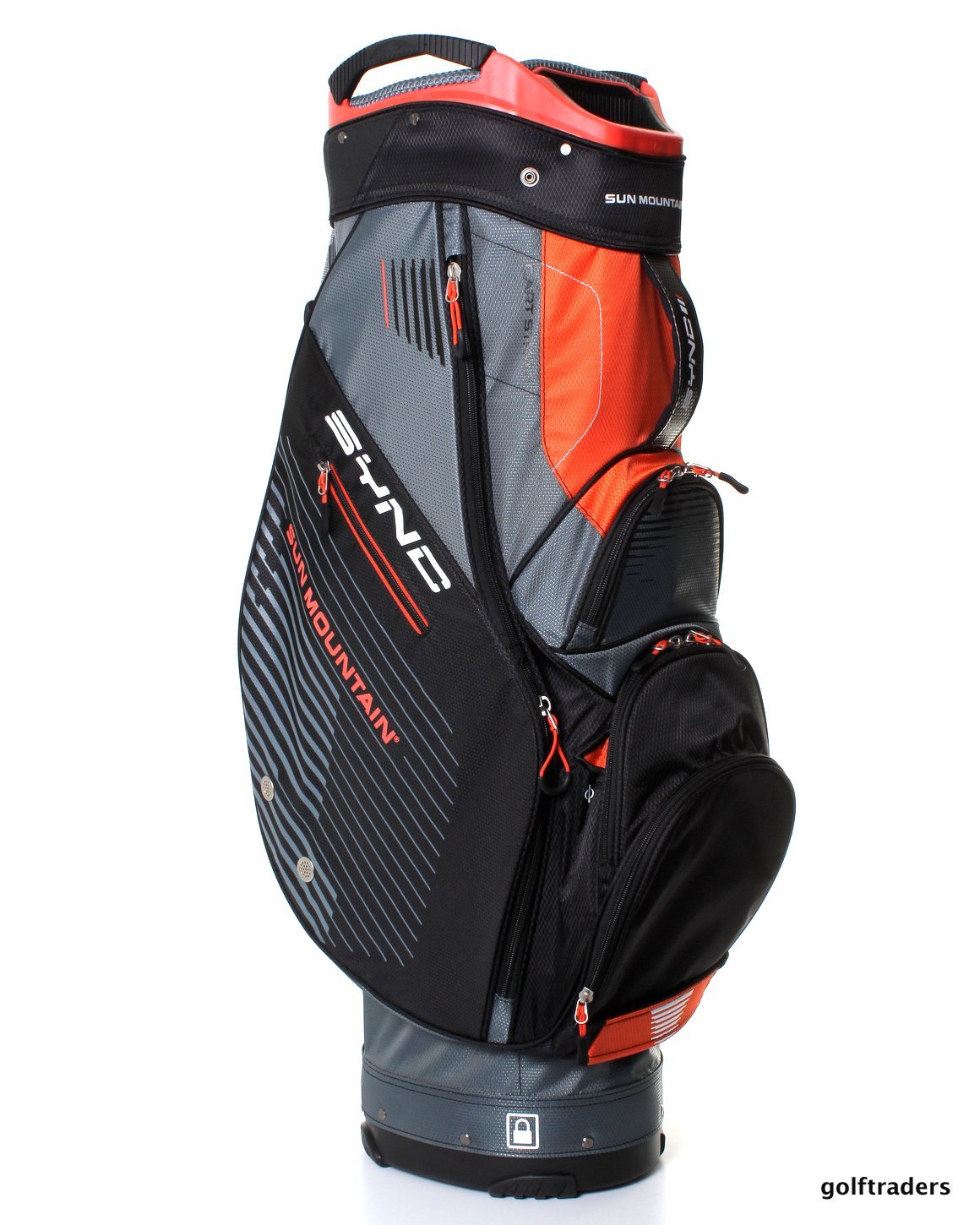 2017 SUN MOUNTAIN SYNC CART BAG SLATE / BLACK / ORANGE NEW E1181
