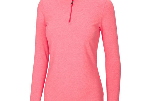 Greg Norman Peached Heather 1/4 Zip Ladies Midlayer - Image 1