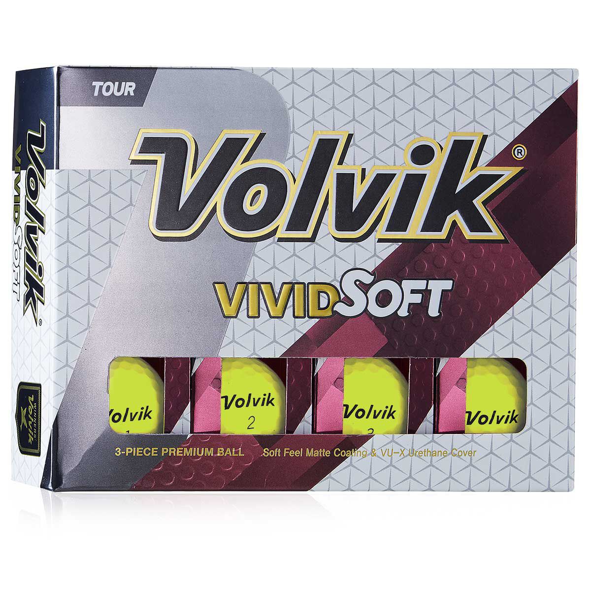 Volvik Yellow Vivid Soft 12 Pack of Golf Balls just £24.99