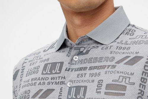 J.Lindeberg KV Print Golf Polo Shirt - Image 4