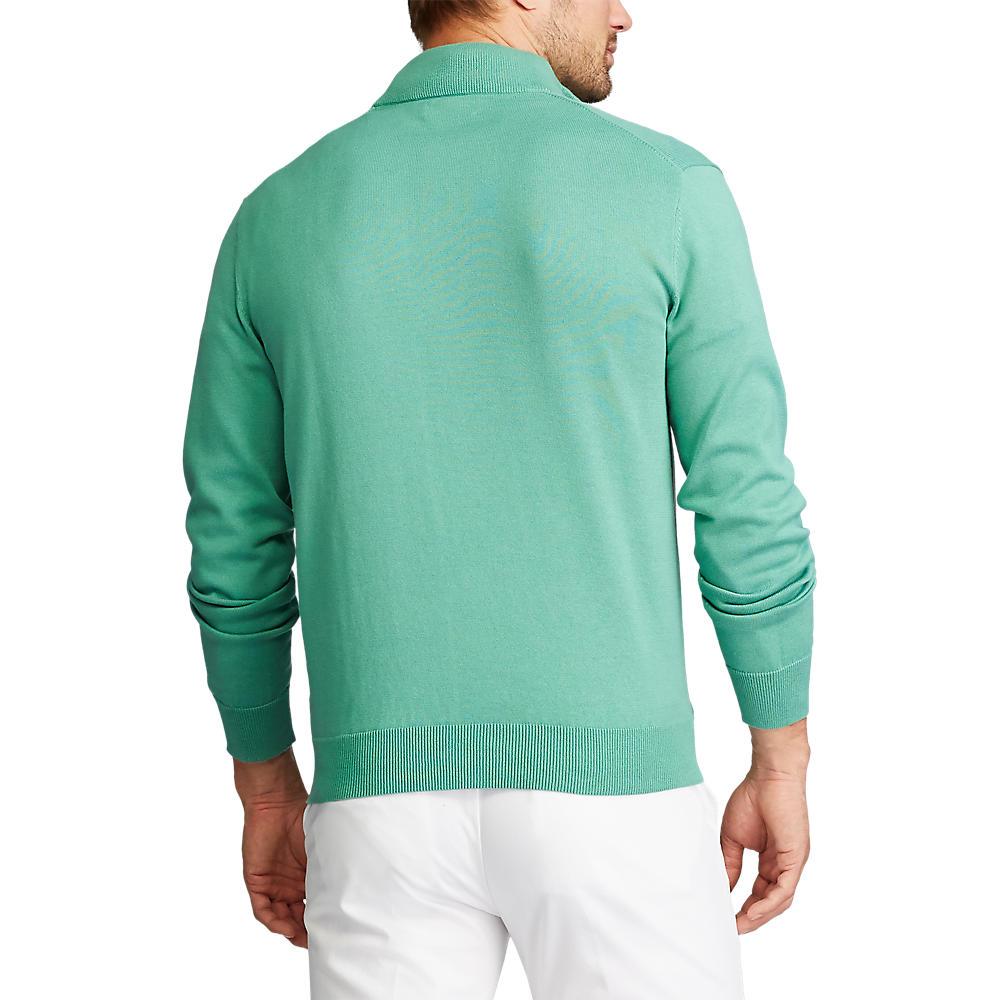Polo Golf Ralph Lauren Half Zip Cotton Pullover - Haven Green just $129.00, save $70.00!