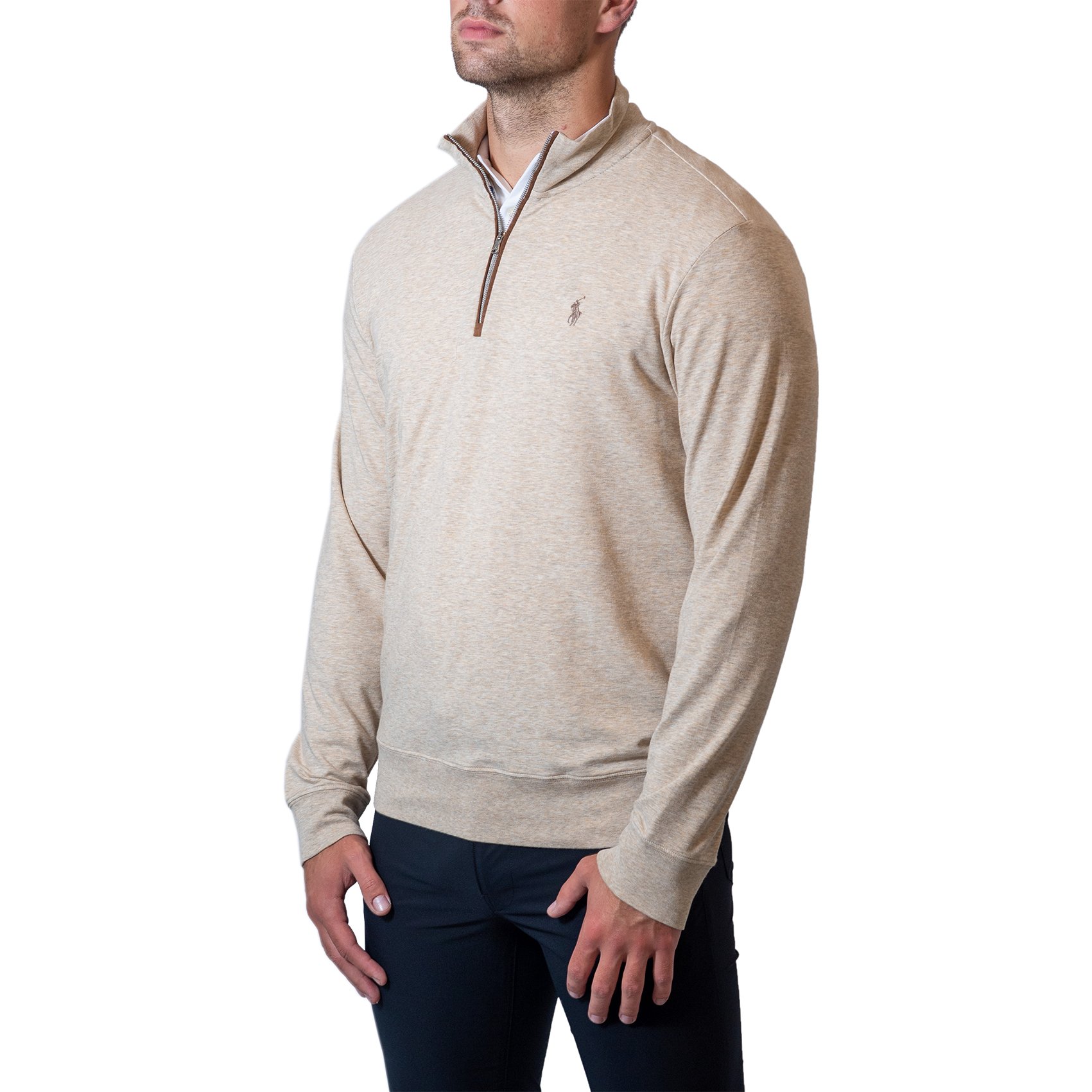 Polo Golf Ralph Lauren Fine Gauge Terry Half Zip - Light Beige just $129.99, save $119.01!