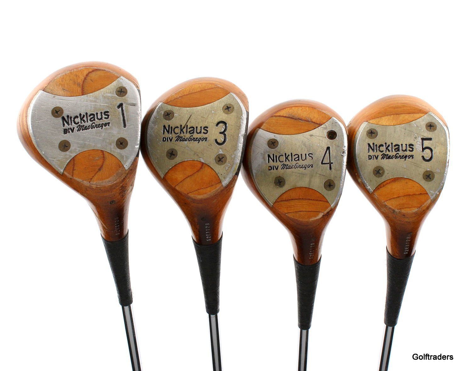 Vintage Nicklaus Div MacGregor Wood Set Driver, 3, 4, 5 Wood Steel Reg H4546 just 199.00
