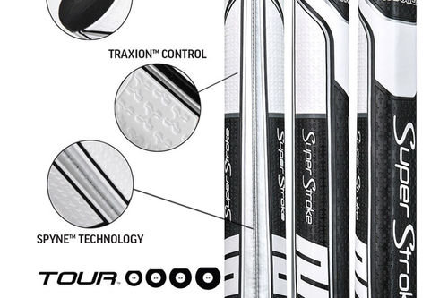 SuperStroke Black and White Traxion Tour Fatso 5.0 Golf Putter Grip  | American Golf - Image 2