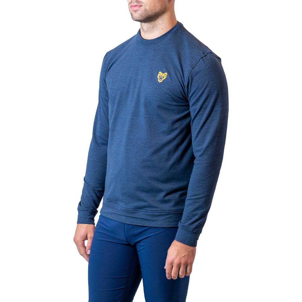 Puma Cloudspun Golden Crewneck Jumper - Navy Blazer Roar just $85.99, save $24.00!