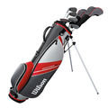 Wilson Deep Red Junior 11-14 Right Hand Golf Stand Bag Package Set - Image 1