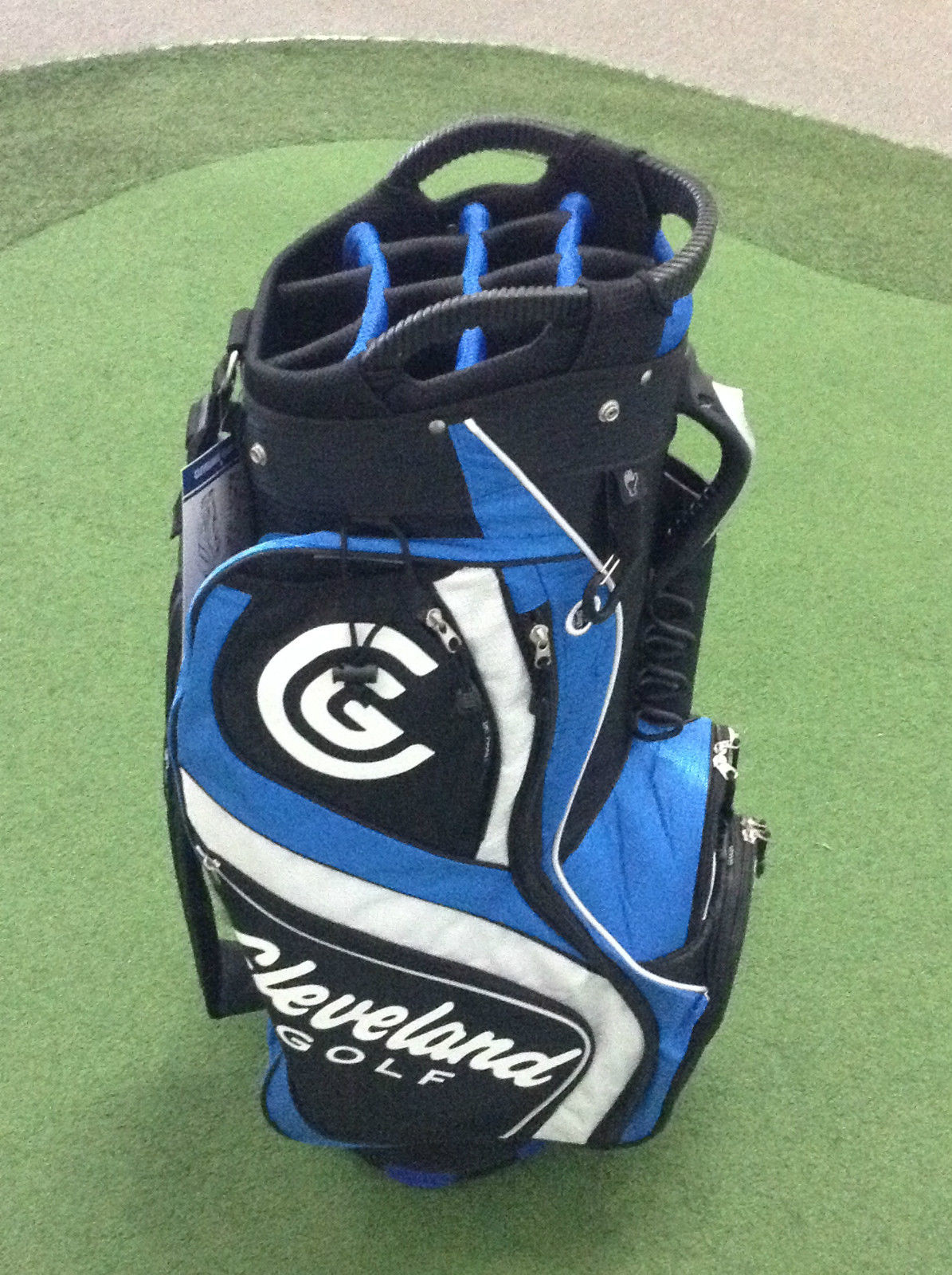 CLEVELAND CG Cart Bag 14 Hole Top, Oversize Putter Well COOLER BLUE