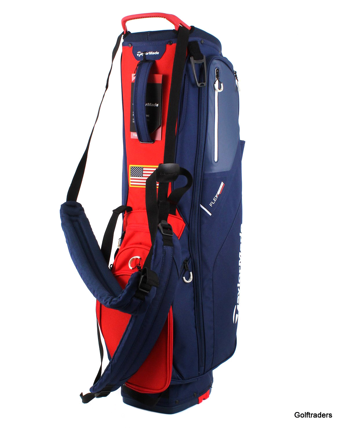 New Taylormade TM21 Flextech Golf Stand Bag Navy Flag / Red / White