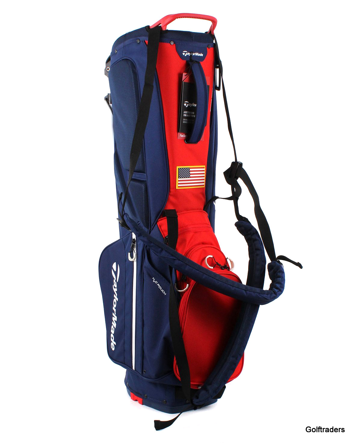 New Taylormade TM21 Flextech Golf Stand Bag Navy Flag / Red / White