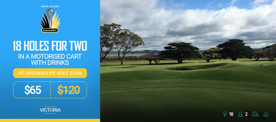 18 Holes For Two with a Motorised Cart at <em>Queenscliff Golf Club.</em> Plus receive a refreshing beer each after your game! 