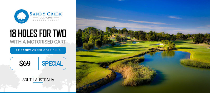 18 Holes for Two at the Stunning <em>Sandy Creek Golf Club.</em>Includes a Shared Motorised Cart