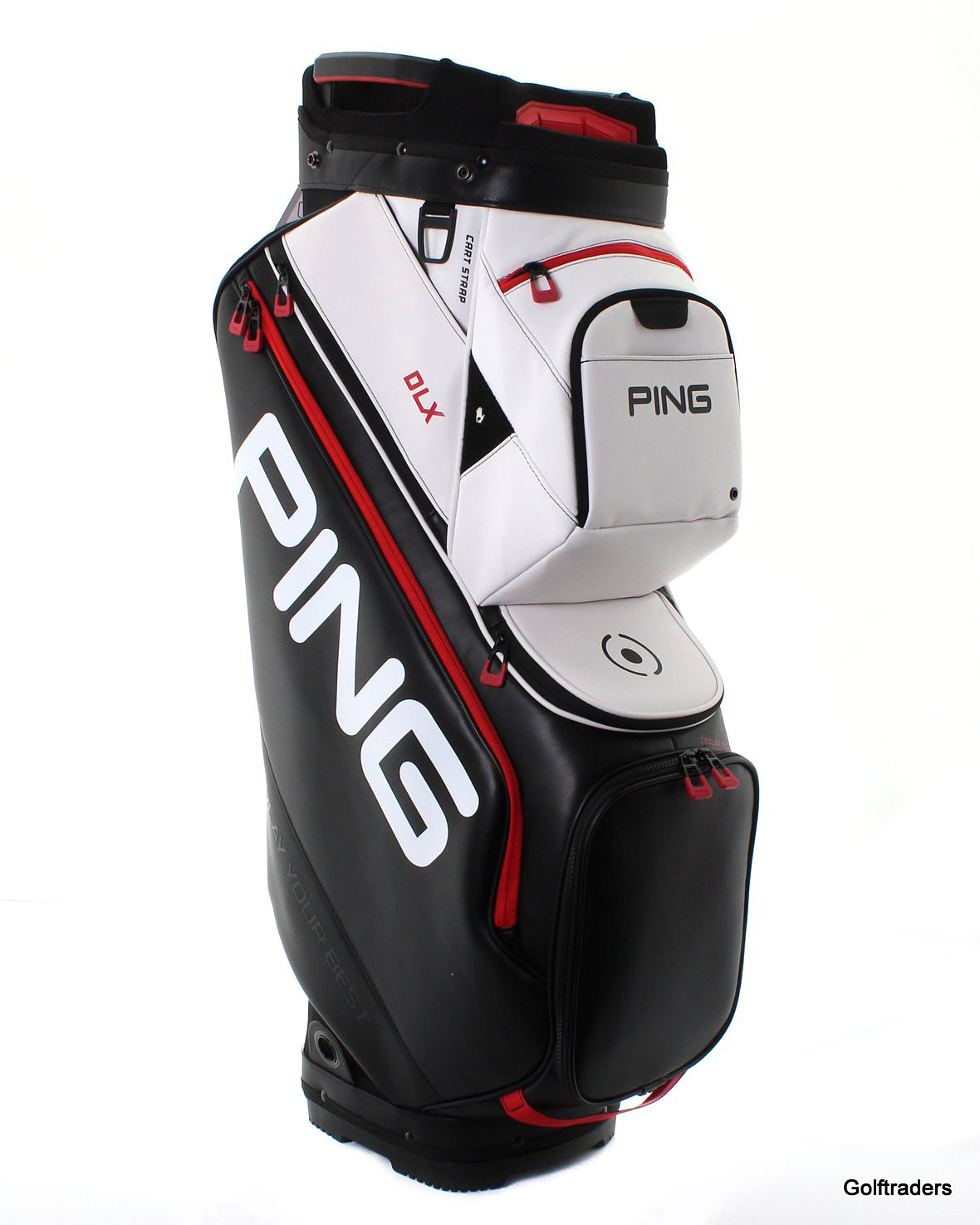 New Ping DLX191 Golf Cart Bag Black / White Scarlet H5755 just 429.00