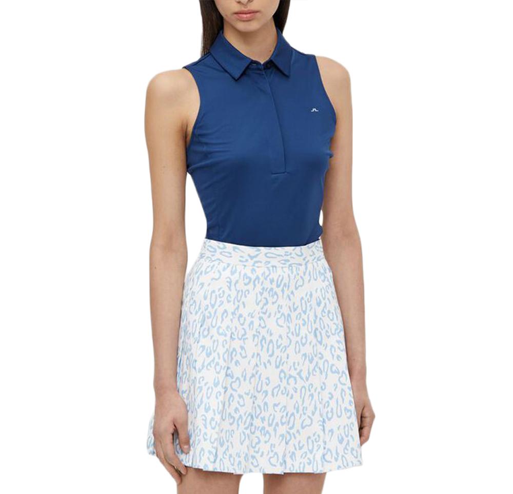 J.Lindeberg Women's Dena Sleeveless Golf Shirt Midnight Blue just 99