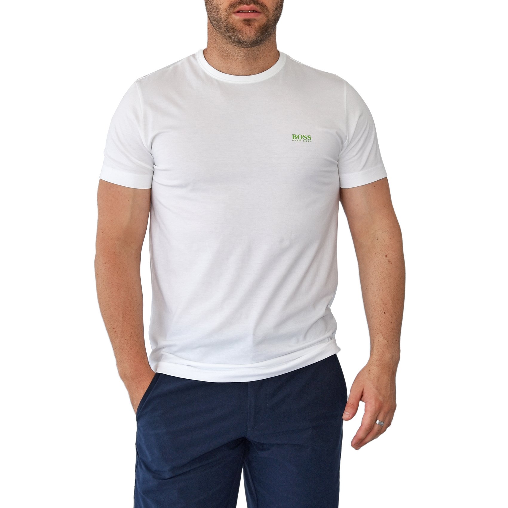 Hugo Boss Tee Reg Fit T-Shirt - White just $71.99, save $17.01!