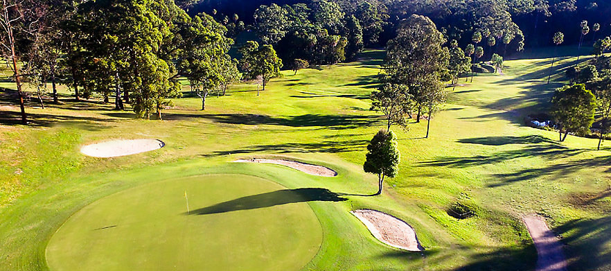 18 holes for TWO with carts at <em>Nambour Golf club.</em> 