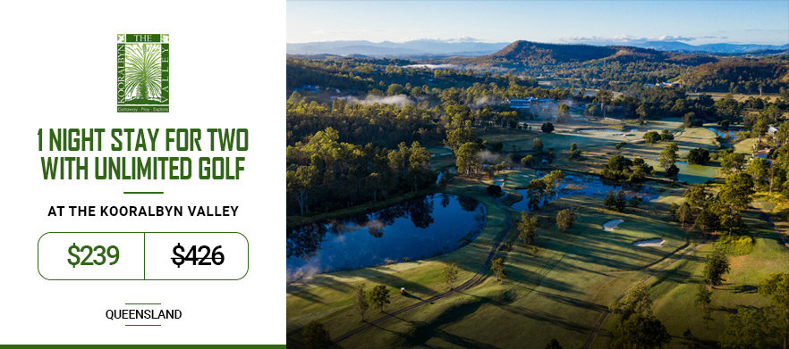 Play, Stay & Relax The Kooralbyn Valley . 1 Night Stay With Unlimited Golf For Two With Carts & Range Balls at Kooralbyn Valley Golf Course. 