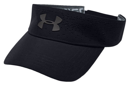 Under Armour Womens Black and Jet Grey Adjustable Elevated Visor - Image 1
