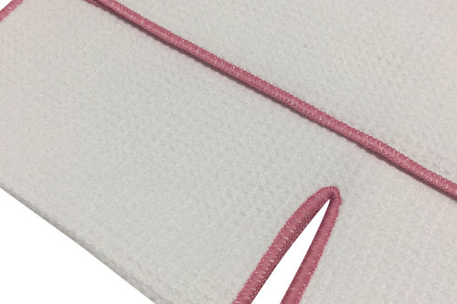 Aqua_Pro_Waffle_Weave_Caddy_Towel_Centre_Slit_White_Pink.JPG