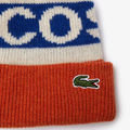 Lacoste Graphic Wool Blend Pompom Beanie - Image 2