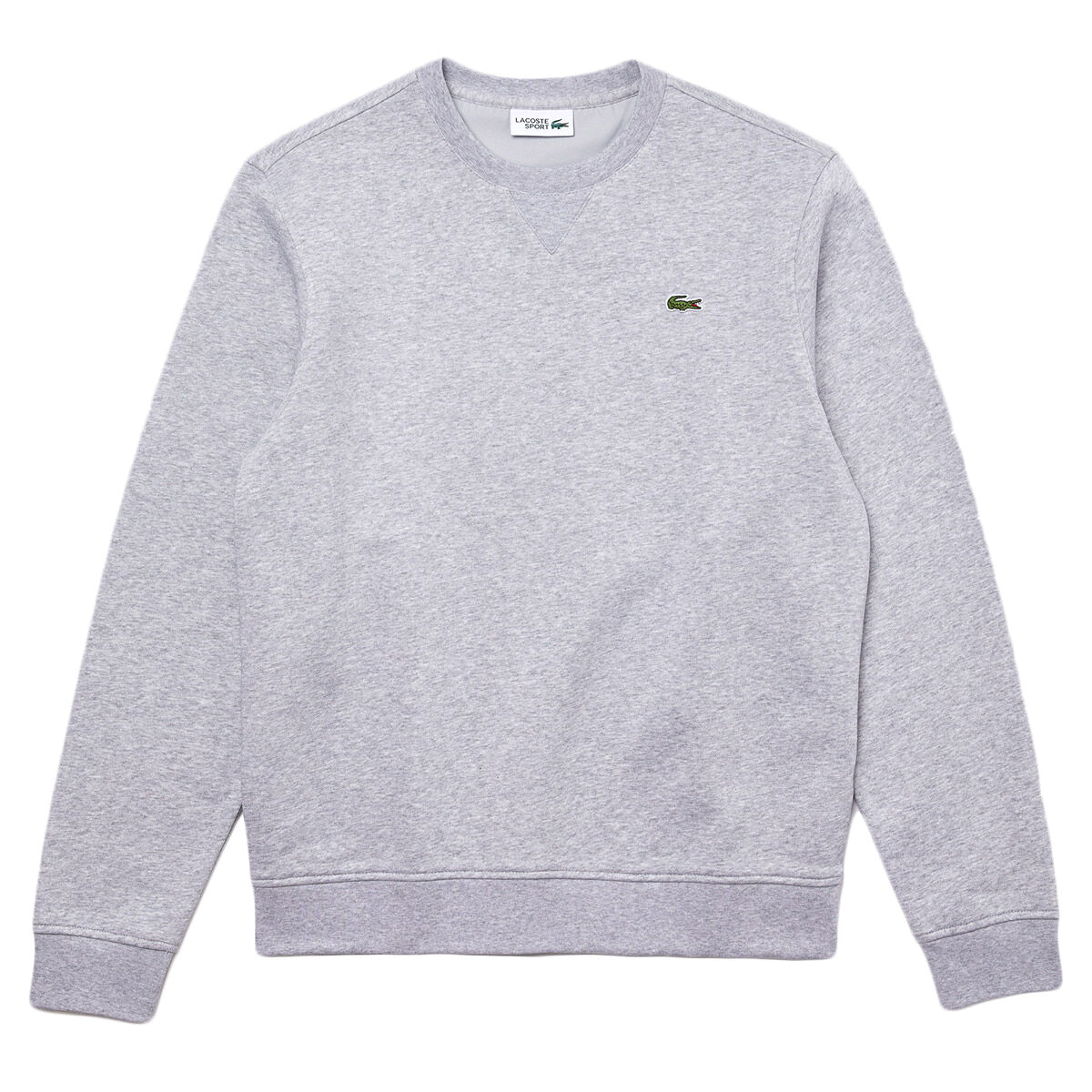 Lacoste Mens Light Grey Plain SPORT Crew Neck Golf Sweater just £64.99