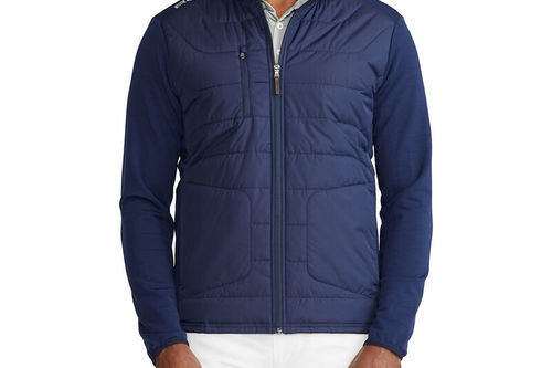 Ralph Lauren Mens Navy Blue Lightweight Paneled Stretch Terry Golf Jacket - Image 2