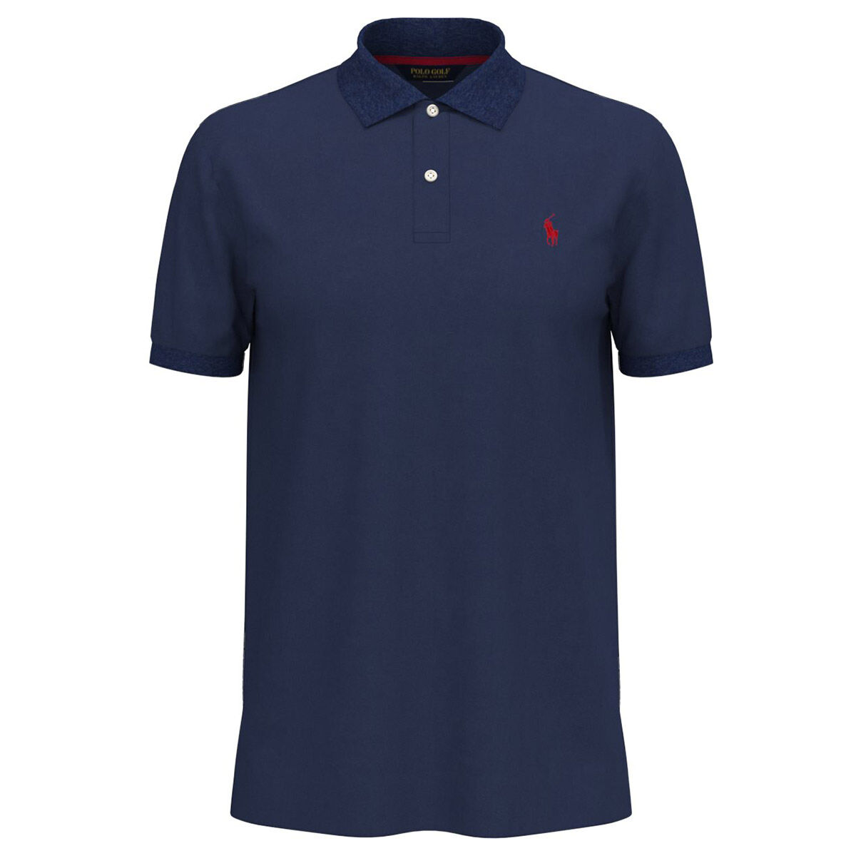 Ralph Lauren Mens French Navy Blue Custom Slim Fit Stretch Mesh Golf