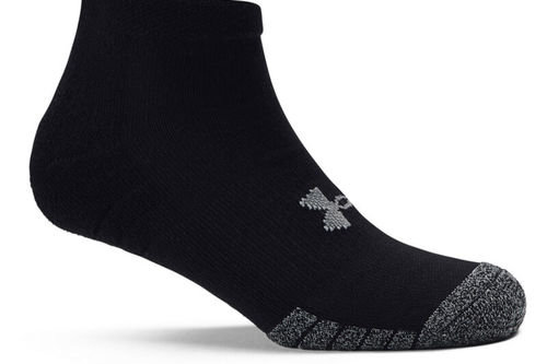 Under Armour Mens Black Heatgear Pack of 3 Locut Socks - Image 2