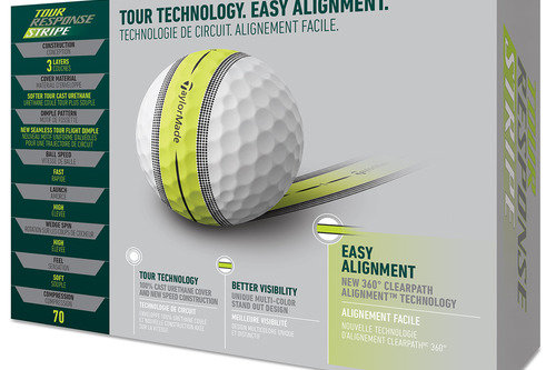 TaylorMade Tour Response Stripe 12 Ball Pack 2022 - Image 3