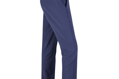Oscar Jacobson Mens Navy Blue Lightweight Davenport Regular Fit Golf Trousers - Image 1
