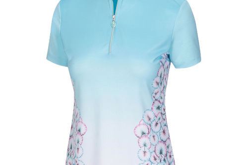 Greg Norman Bloom Zip Womens Golf Polo Shirt - Image 1