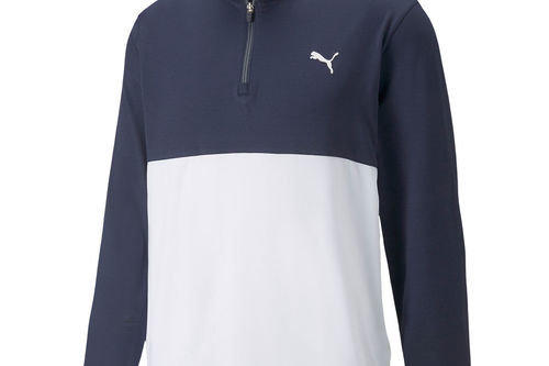 PUMA Golf Gamer Colorblock 1/4 Zip Midlayer - Image 1