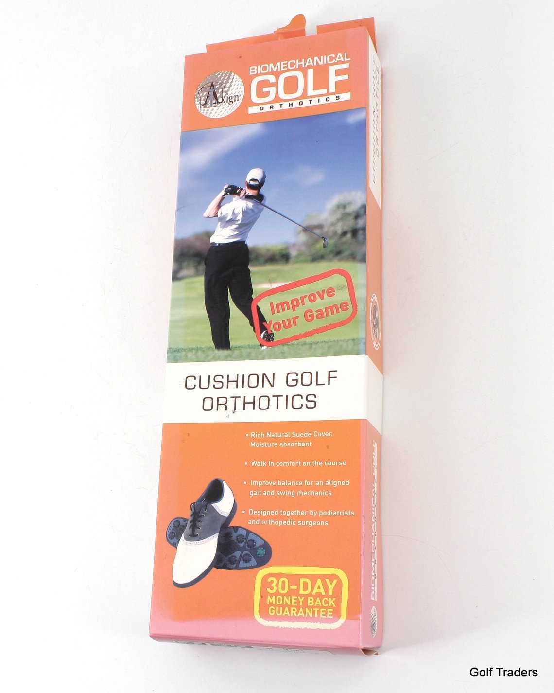 BIOMECHANICAL GOLF CUSHION ORTHOTICS BROWN MENS SIZE 11M US NEW 