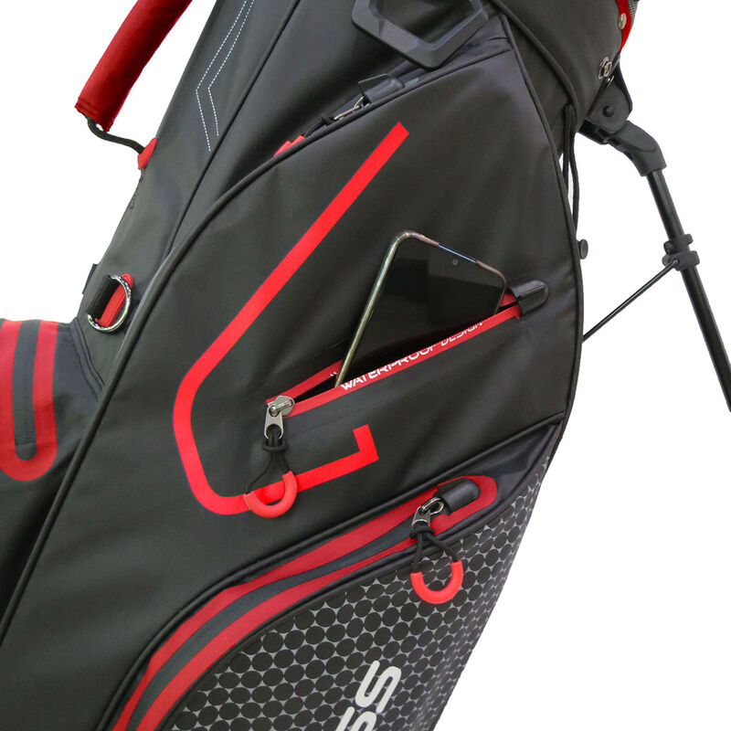 Benross Black and Red Waterproof PROTEC 2.0 Golf Stand Bag American