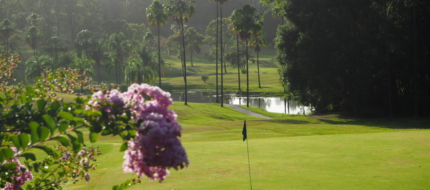 18 holes for TWO with carts at <em>Nambour Golf club.</em> 