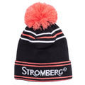 Stromberg Womens Black And Pink Knitted Pom Golf Beanie Hat - Image 1