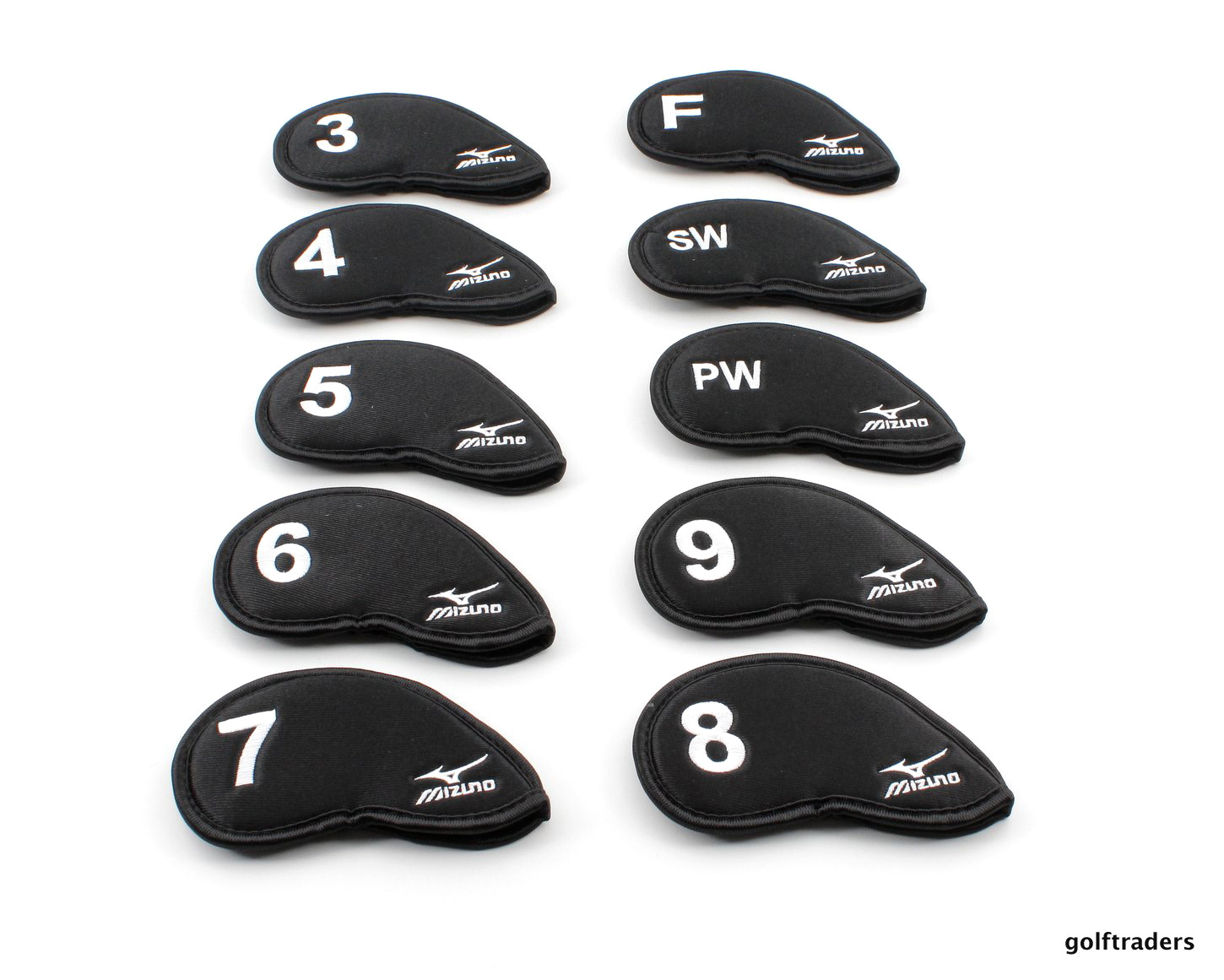 MIZUNO NEOPRENE IRON COVERS X 10 BLACK BRAND NEW E2569 just 69.00