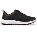Fazer Mens Black Waterproof Plain Ventura Spiked Golf Shoes - Image 1